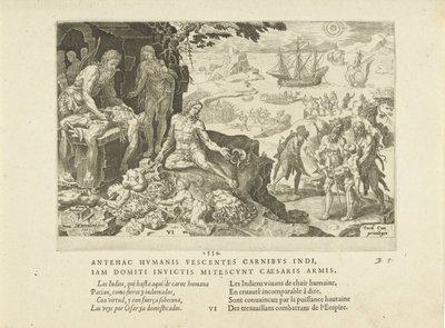 Imperial Troops Bringing Civilization to the Indians, 1555 by Maarten van Heemskerck