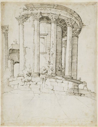 Round Temple in Tivoli by Maarten van Heemskerck