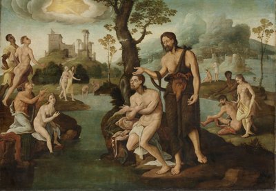 The Baptism of Christ by Maarten van Heemskerk
