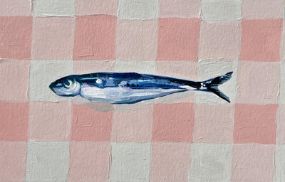 Pink Checkered Sardine by Madison Phipps
