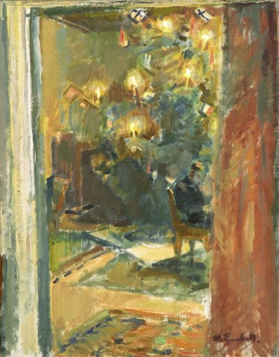 Christmas Tree in the Salon of Kilo Manor by Magnus Enckell