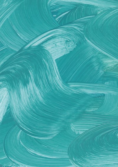 Flowing Teal Brushstrokes by Maira Ribena