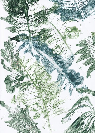 Green Fern Imprints by Maira Ribena