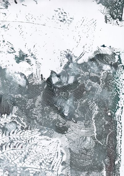 Moody Winter Abstract by Maira Ribena