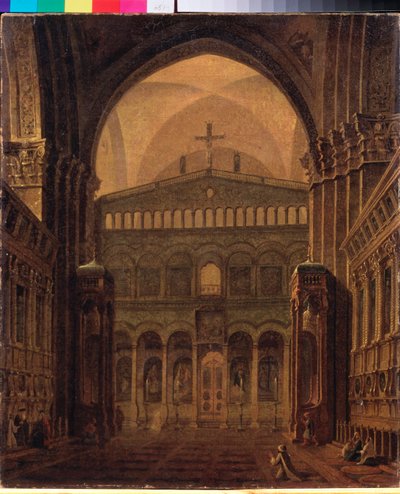 Interior of the Temple in Jerusalem by Maksim Nikiforovich Vorobiev