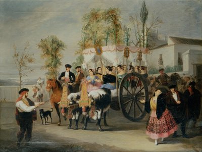 A Procession by Manuel Cabral y Aguado Bejarano