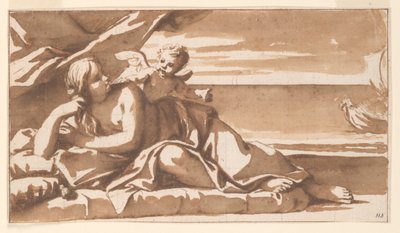 Study for an Overdoor Painting, Ariadne Viewing the Approach of Bacchus