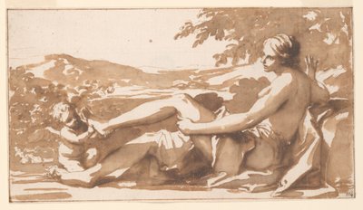 Study for an Overdoor Painting, Cupid Removes a Thorn from the Foot of Venus by Marc Antonio Franceschini