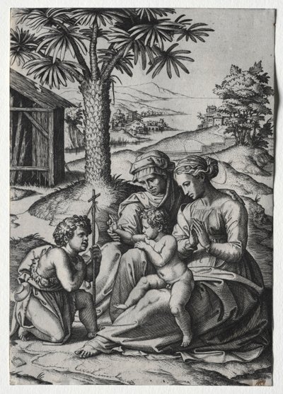 Madonna of the Palm Tree by Marcantonio Raimondi