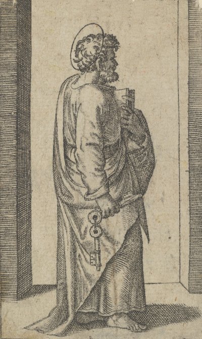 Saint Peter, keys in right hand, book in left, facing right, from the series 