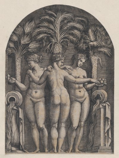 Speculum Romanae Magnificentiae: The Three Graces by Marcantonio Raimondi
