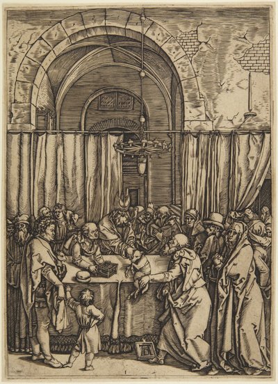 The High Priest Rejecting Joachim, Plate 1 from the Life of the Virgin by Marcantonio Raimondi
