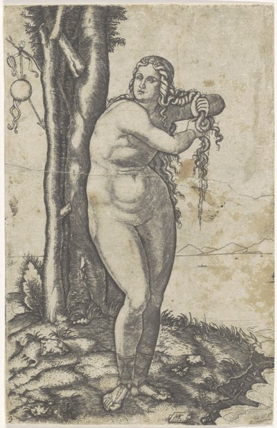 Venus Standing on the Shore and Wringing Water from Her Hair by Marcantonio Raimondi