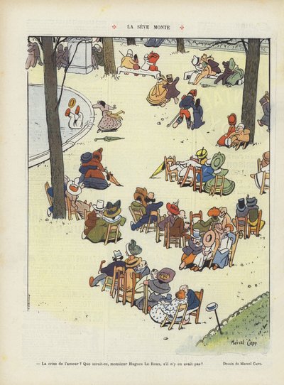 The sap rises. Illustration for Le Rire by Marcel Amable O.L. Capy