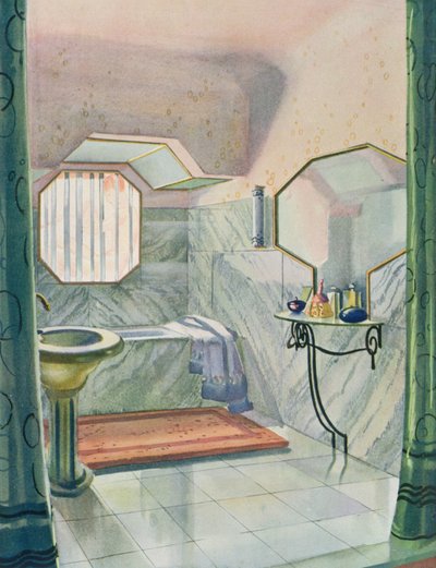 Bathroom designed by Marcel Dalmas, from 
