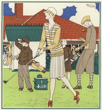 The First Tee, Opposite the Club House at Le Touquet by Marcel Jacques Hemjik