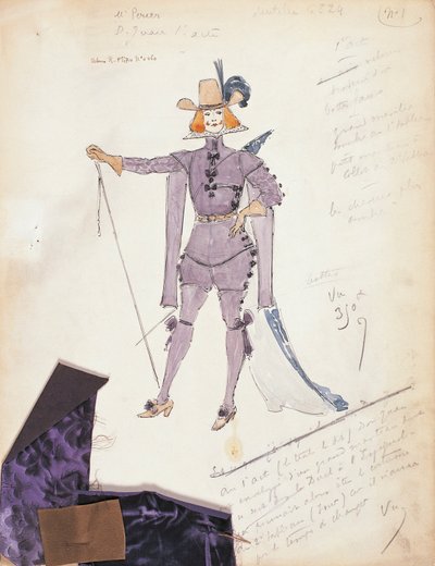 Costume sketch for Don Giovanni for performance Don Giovanni or the rake punish