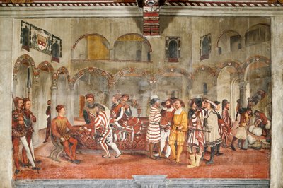Hunting Scene (detail) by Marcello or Romani Girolamo (Romanino) (c.1485 c.1566) (attr.to) Fogolino