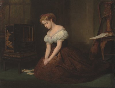The Old Letters "I looked for that which is not, nor can be, etc." - Christina Rossetti by Marcus Stone