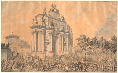 Triumphal Arch for Francis III of Lorraine and Maria Theresa at Their Entry into Florence 1739 by Marcus Tuscher