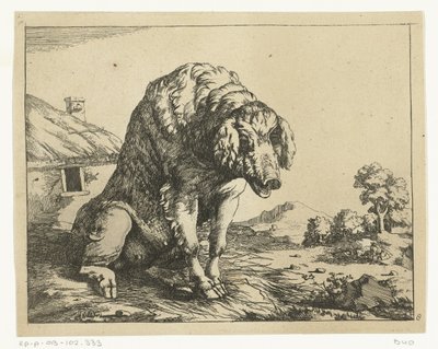 Pig Sitting on Hind Legs, Predators and Swine (series title) by Marcus de Bye