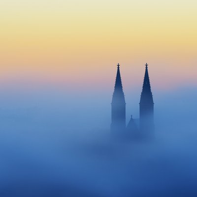 Foggy Church Spires by Marek Kijevský