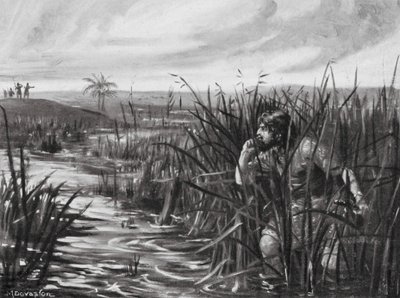 A Chaldean Spy Noting the Approach of the Assyrian Vanguard by Margaret (after) Dovaston