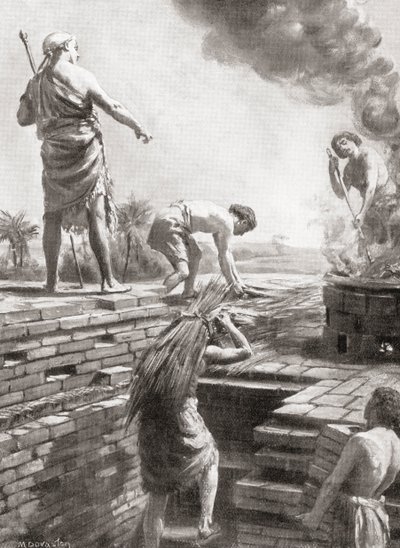 Building a Ziggurat, the Huge Pyramidal Temple Towers First Built in Sumerian City-States, from Hutchinson
