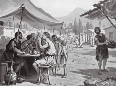 Spartans Eating at Public Tables by Margaret (after) Dovaston