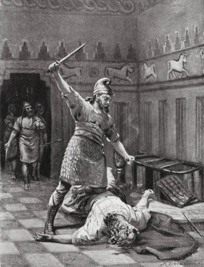 The Assassination of Tukulti-Ninib I by Margaret (after) Dovaston