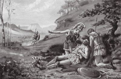 The Death of Epameinondas, BC 362 by Margaret (after) Dovaston
