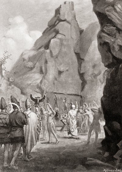 The Celebration of a Springtime Festival with a Cult Dance to Worship the Hittite Mother Goddess, from Hutchinson