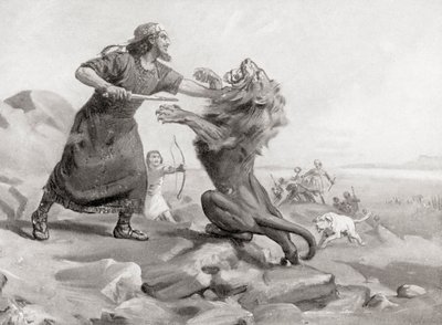 Tiglath-Pileser Slaying a Lion, from Hutchinson