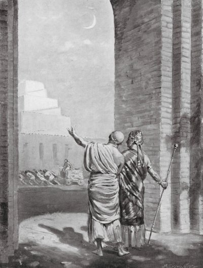Ur-Engur Inspecting the Temple of the Moon-God in Course of Construction by Margaret (after) Dovaston