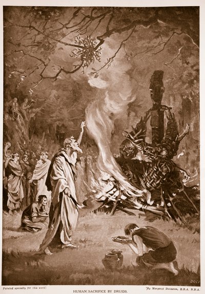 Human Sacrifice by Druids, illustration from 
