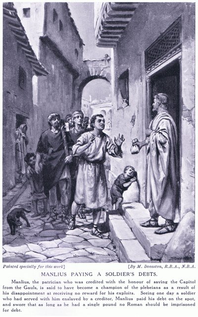 Manlius paying a soldier