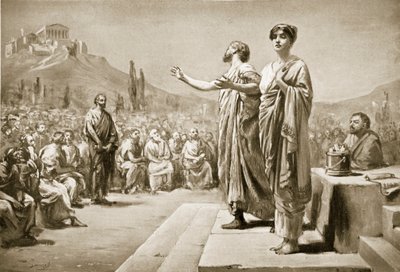 Pericles Pleading for Aspasia, illustration from 
