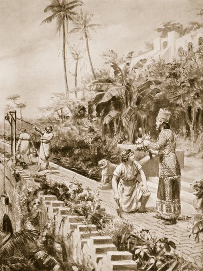 The Hanging Gardens of Babylon, illustration from 