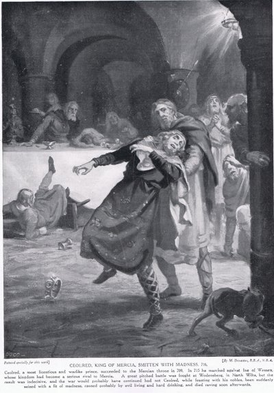 The Madness of King Ceolred of Mercia AD 716 by Margaret Dovaston