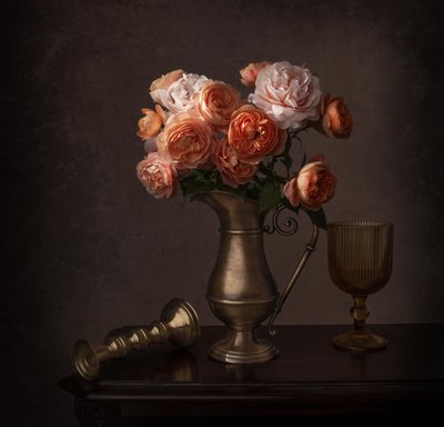 Dark Rose Still Life by Margareth Perfoncio