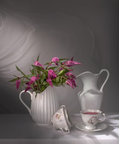 Elegant Tea Time Flowers by Margareth Perfoncio