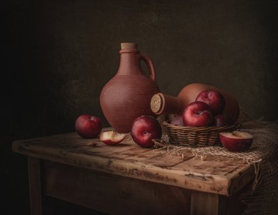 Old World Plums Still Life by Margareth Perfoncio
