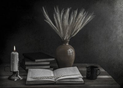 Quiet Candlelight Reading by Margareth Perfoncio