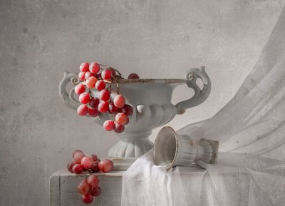 Red Grapes Still Life by Margareth Perfoncio