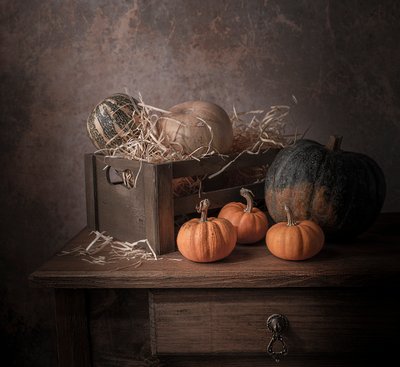 Rustic Fall Pumpkins by Margareth Perfoncio
