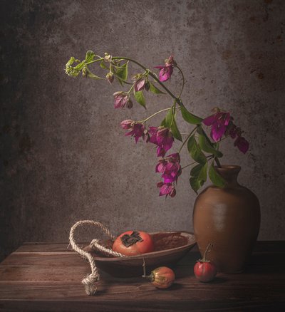 Rustic Floral Still Life by Margareth Perfoncio