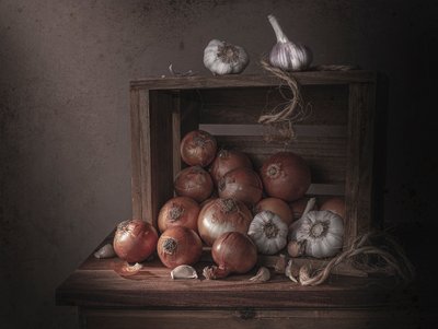 Rustic Onions and Garlic by Margareth Perfoncio