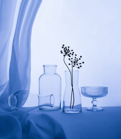 Serene Blue Still Life by Margareth Perfoncio