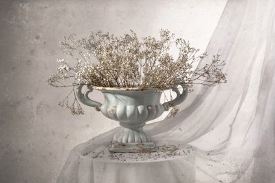 Shabby Chic Floral Still Life by Margareth Perfoncio