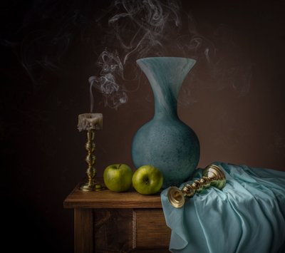 Smoking Candle Still Life by Margareth Perfoncio